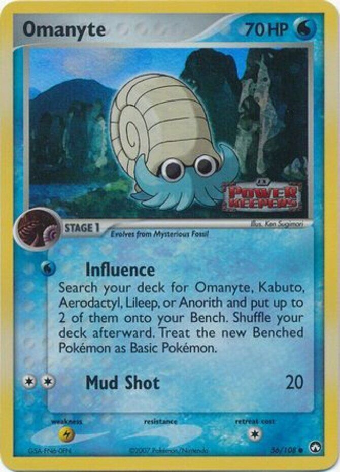 Omanyte (56/108) (Stamped) [EX: Power Keepers] | Sanctuary Gaming