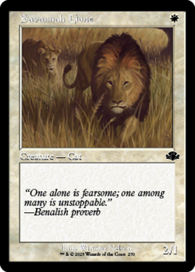 Savannah Lions (Retro) [Dominaria Remastered] | Sanctuary Gaming