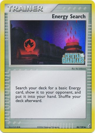 Energy Search (86/100) (Stamped) [EX: Crystal Guardians] | Sanctuary Gaming