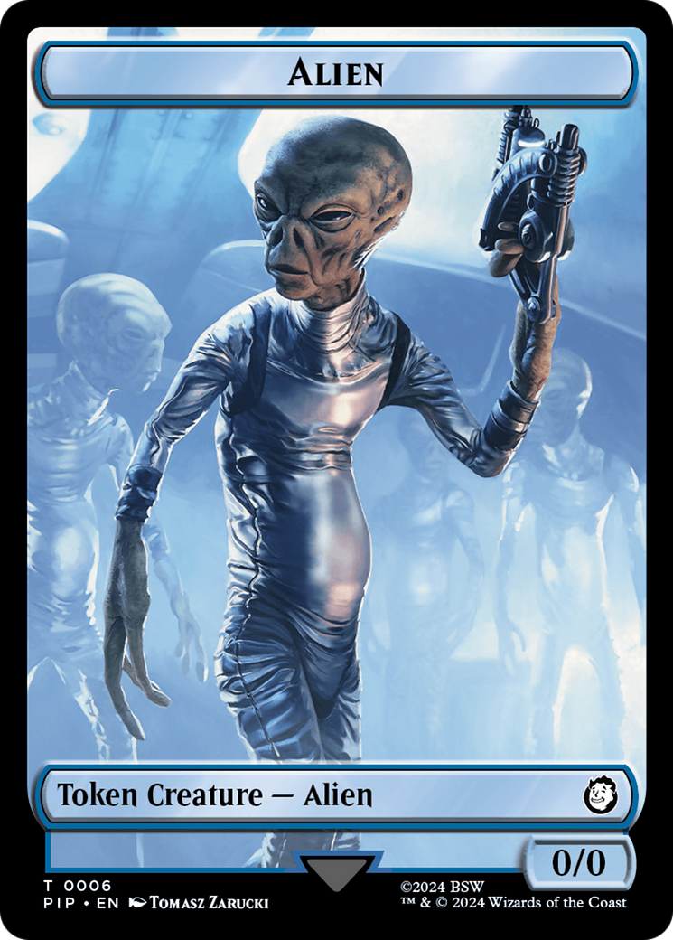Alien // Clue Double-Sided Token [Fallout Tokens] | Sanctuary Gaming