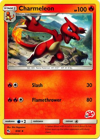 Charmeleon (8/68) (Charizard Stamp #30) [Battle Academy 2020] | Sanctuary Gaming