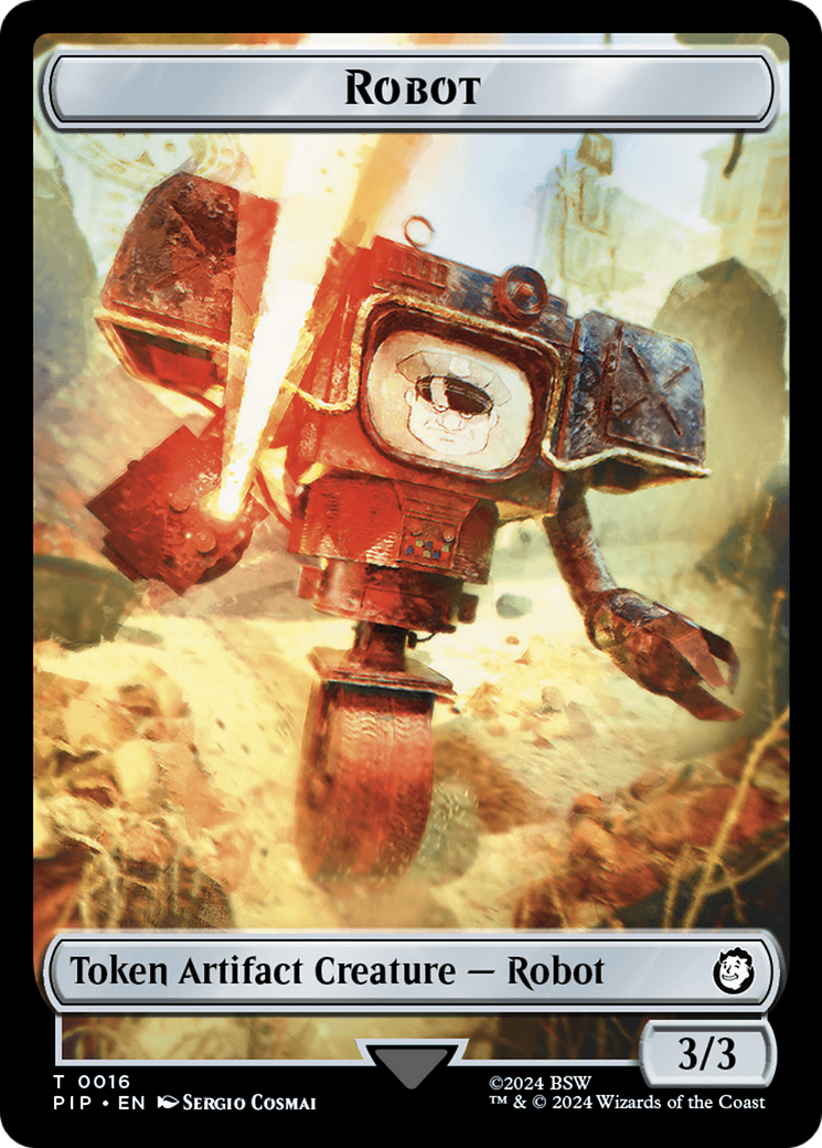 Robot // Junk Double-Sided Token [Fallout Tokens] | Sanctuary Gaming