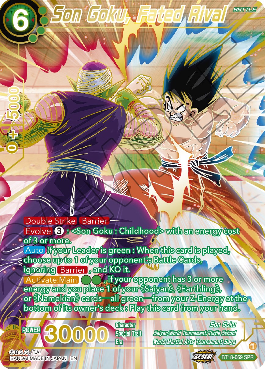 Son Goku, Fated Rival (SPR) (BT18-069) [Dawn of the Z-Legends] | Sanctuary Gaming