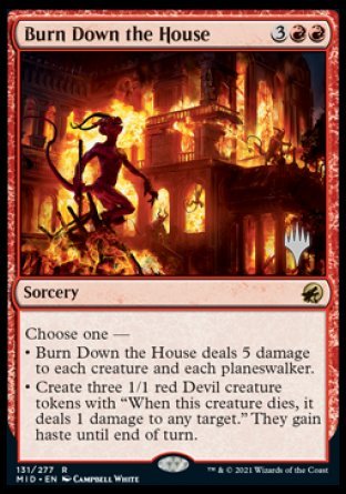 Burn Down the House (Promo Pack) [Innistrad: Midnight Hunt Promos] | Sanctuary Gaming