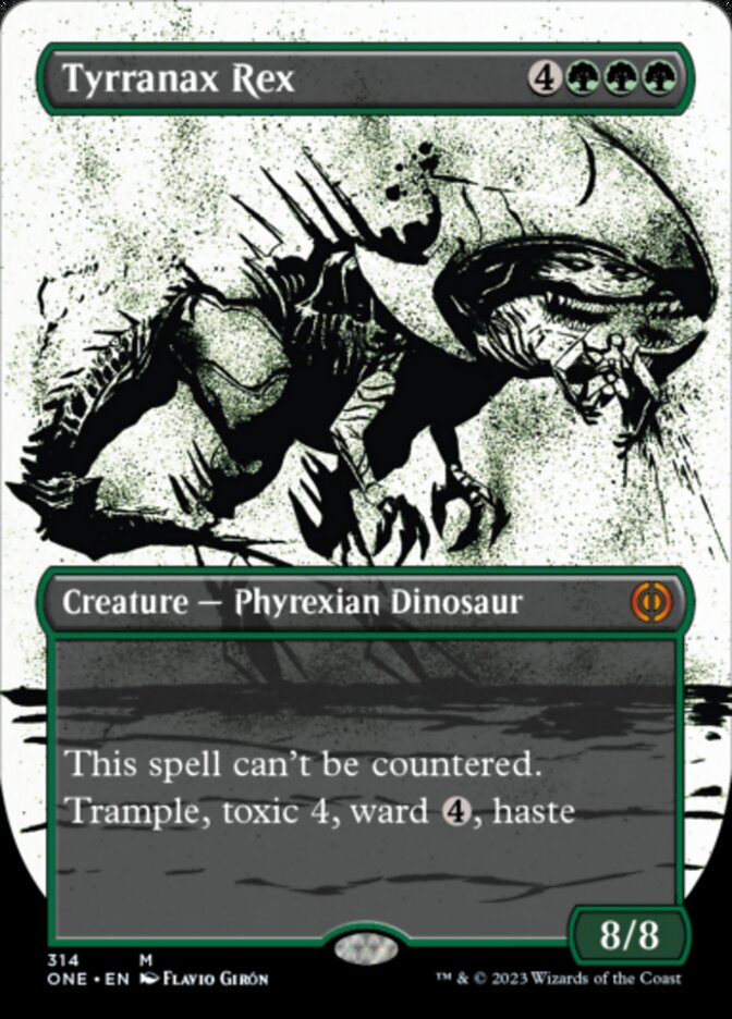 Tyrranax Rex (Borderless Ichor) [Phyrexia: All Will Be One] | Sanctuary Gaming