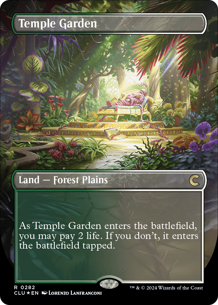 Temple Garden (Borderless) [Ravnica: Clue Edition] | Sanctuary Gaming