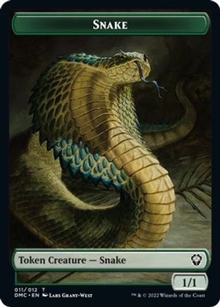 Human // Snake Double-sided Token [Dominaria United Commander Tokens] | Sanctuary Gaming