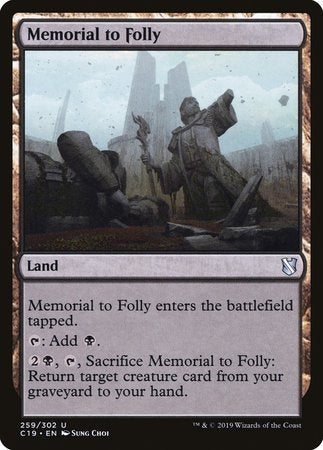 Memorial to Folly [Commander 2019] | Sanctuary Gaming