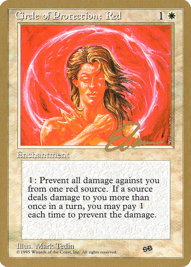 Circle of Protection: Red (Eric Tam) (SB) [Pro Tour Collector Set] | Sanctuary Gaming