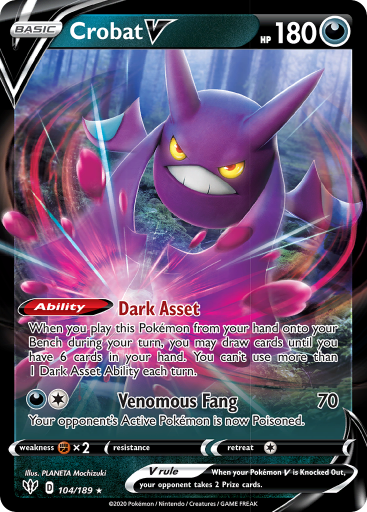 Crobat V (104/189) [Sword & Shield: Darkness Ablaze] | Sanctuary Gaming