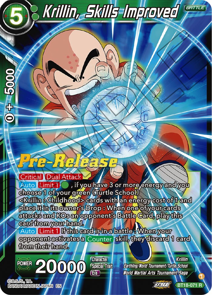 Krillin, Skills Improved (BT18-071) [Dawn of the Z-Legends Prerelease Promos] | Sanctuary Gaming