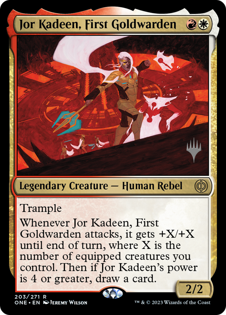 Jor Kadeen, First Goldwarden (Promo Pack) [Phyrexia: All Will Be One Promos] | Sanctuary Gaming