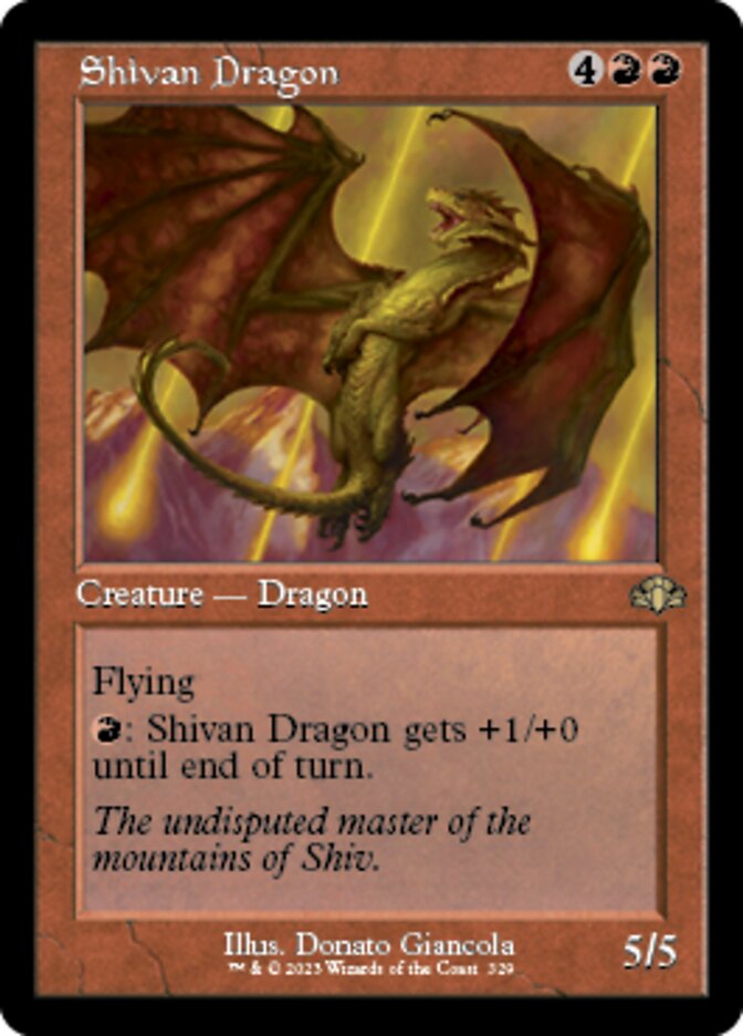 Shivan Dragon (Retro) [Dominaria Remastered] | Sanctuary Gaming