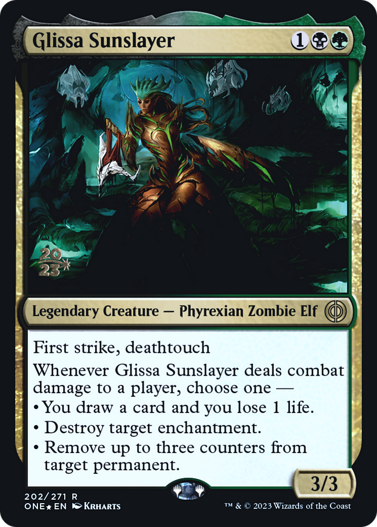 Glissa Sunslayer [Phyrexia: All Will Be One Prerelease Promos] | Sanctuary Gaming