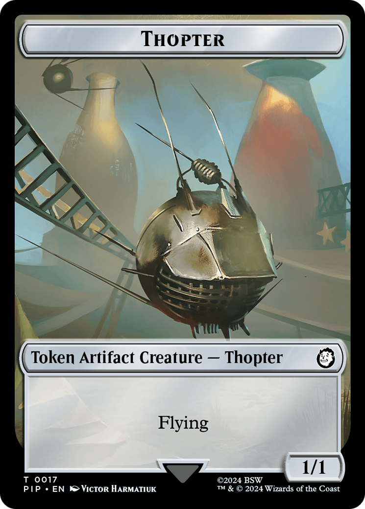 Treasure (0018) // Thopter Double-Sided Token [Fallout Tokens] | Sanctuary Gaming