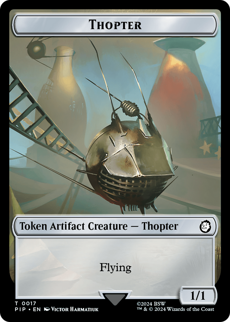 Radiation // Thopter Double-Sided Token [Fallout Tokens] | Sanctuary Gaming