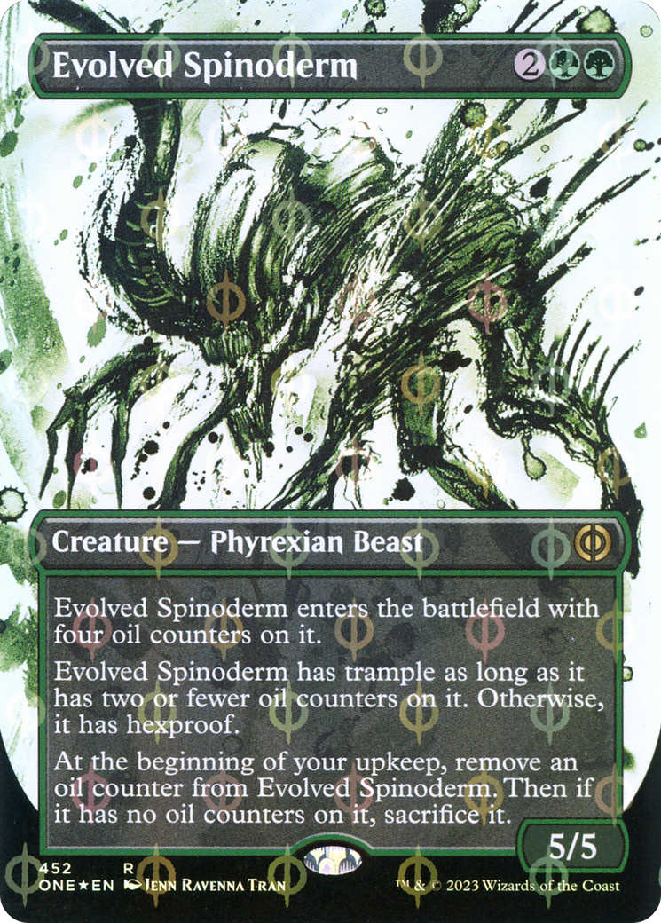 Evolved Spinoderm (Borderless Ichor Step-and-Compleat Foil) [Phyrexia: All Will Be One] | Sanctuary Gaming
