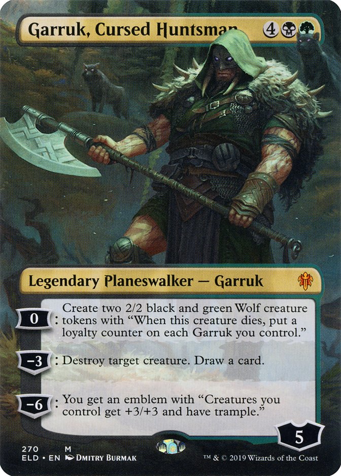 Garruk, Cursed Huntsman (Borderless) [Throne of Eldraine] | Sanctuary Gaming