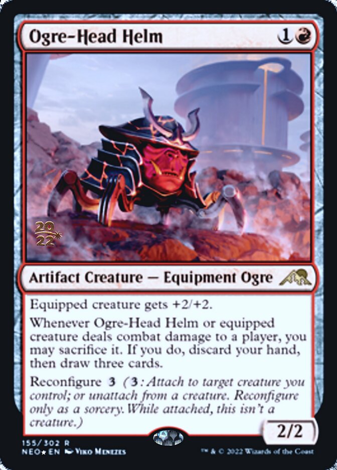 Ogre-Head Helm [Kamigawa: Neon Dynasty Prerelease Promos] | Sanctuary Gaming