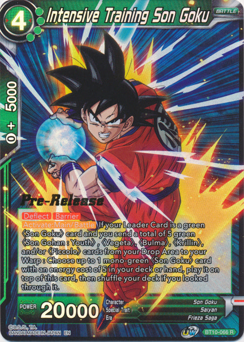 Intensive Training Son Goku (BT10-066) [Rise of the Unison Warrior Prerelease Promos] | Sanctuary Gaming