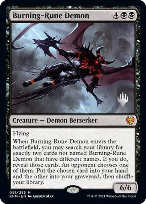 Burning-Rune Demon [Kaldheim Promo Pack] | Sanctuary Gaming