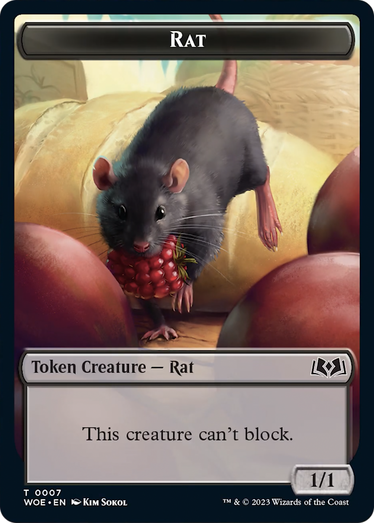 Rat Token [Wilds of Eldraine Tokens] | Sanctuary Gaming