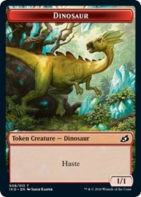 Dinosaur // Human Soldier (003) Double-sided Token [Ikoria: Lair of Behemoths Tokens] | Sanctuary Gaming