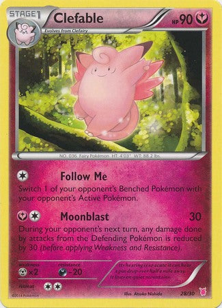 Clefable (28/30) [XY: Trainer Kit 1 - Wigglytuff] | Sanctuary Gaming