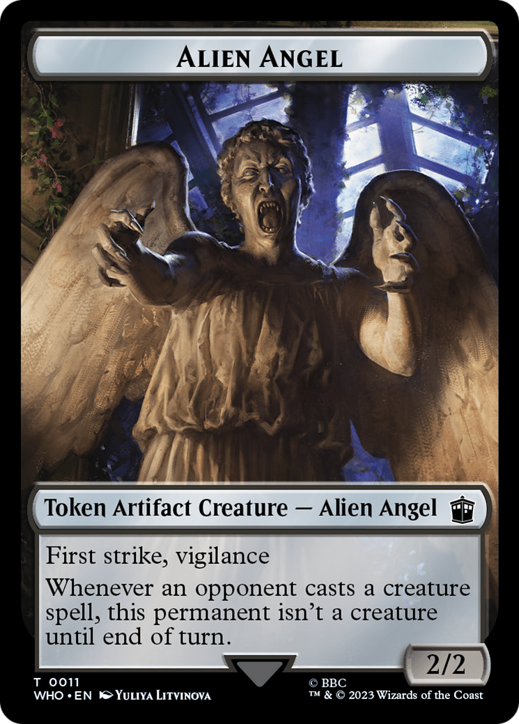 Alien Angel // Food (0025) Double-Sided Token [Doctor Who Tokens] | Sanctuary Gaming