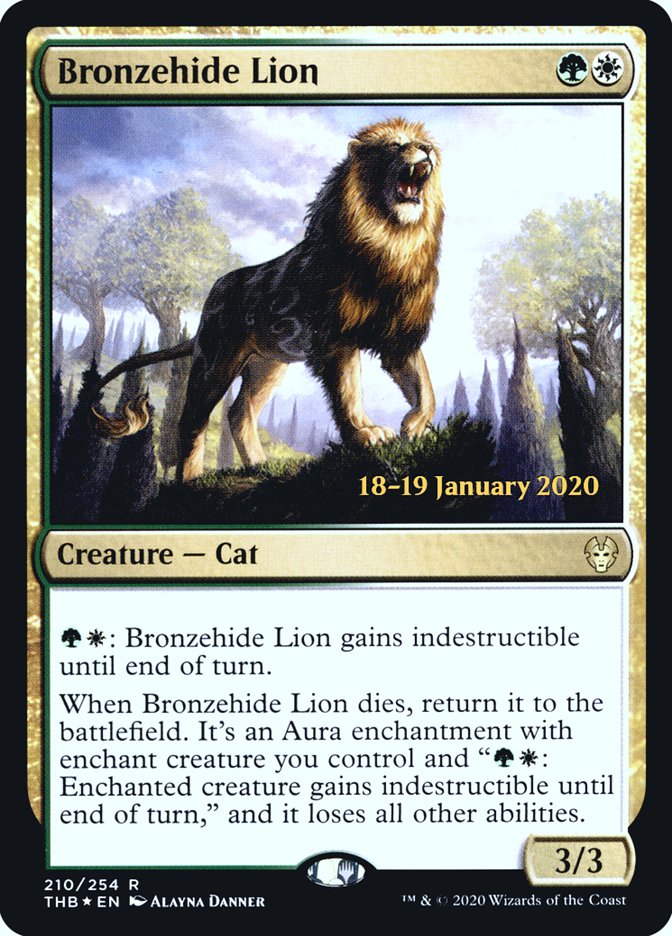 Bronzehide Lion [Theros Beyond Death Prerelease Promos] | Sanctuary Gaming