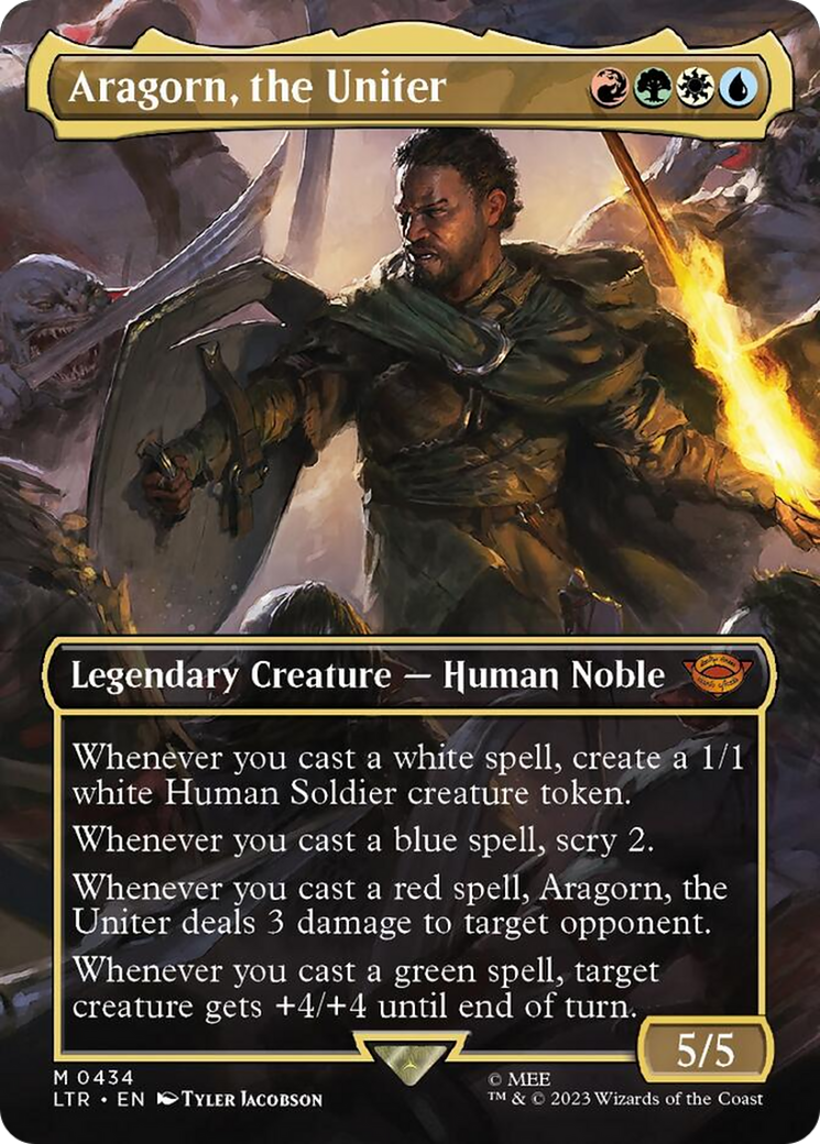 Aragorn, the Uniter (Borderless Alternate Art) [The Lord of the Rings: Tales of Middle-Earth] | Sanctuary Gaming