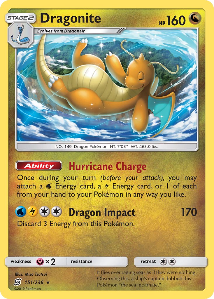Dragonite (151/236) (Cracked Ice Holo) (Theme Deck Exclusives) [Sun & Moon: Unified Minds] | Sanctuary Gaming