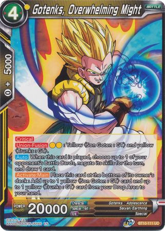 Gotenks, Overwhelming Might (BT10-111) [Rise of the Unison Warrior 2nd Edition] | Sanctuary Gaming