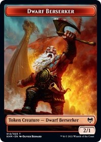 Dwarf Berserker // Spirit Double-sided Token [Kaldheim Tokens] | Sanctuary Gaming