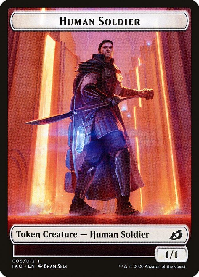 Human Soldier (005/013) [Ikoria: Lair of Behemoths Tokens] | Sanctuary Gaming