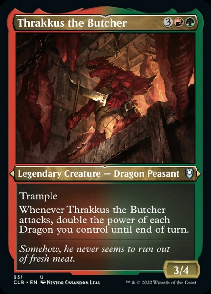 Thrakkus the Butcher (Foil Etched) [Commander Legends: Battle for Baldur's Gate] | Sanctuary Gaming
