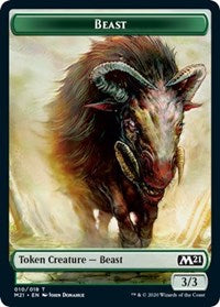 Beast // Treasure Double-sided Token [Core Set 2021 Tokens] | Sanctuary Gaming