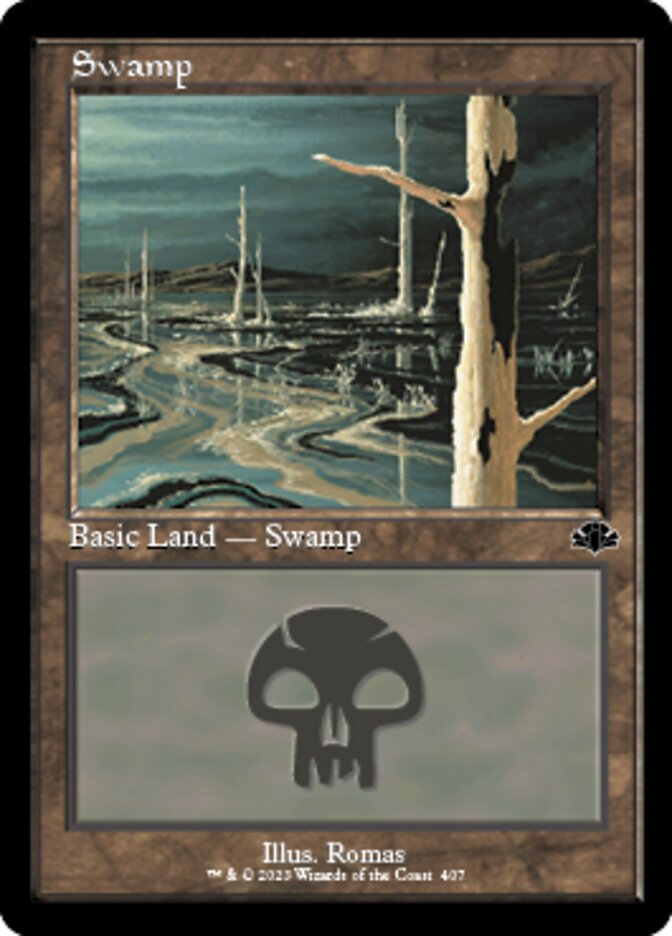 Swamp (407) (Retro) [Dominaria Remastered] | Sanctuary Gaming