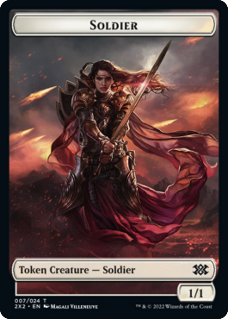 Drake // Soldier Double-sided Token [Double Masters 2022 Tokens] | Sanctuary Gaming