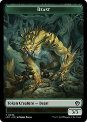 Beast // Merfolk (0003) Double-Sided Token [The Lost Caverns of Ixalan Commander Tokens] | Sanctuary Gaming