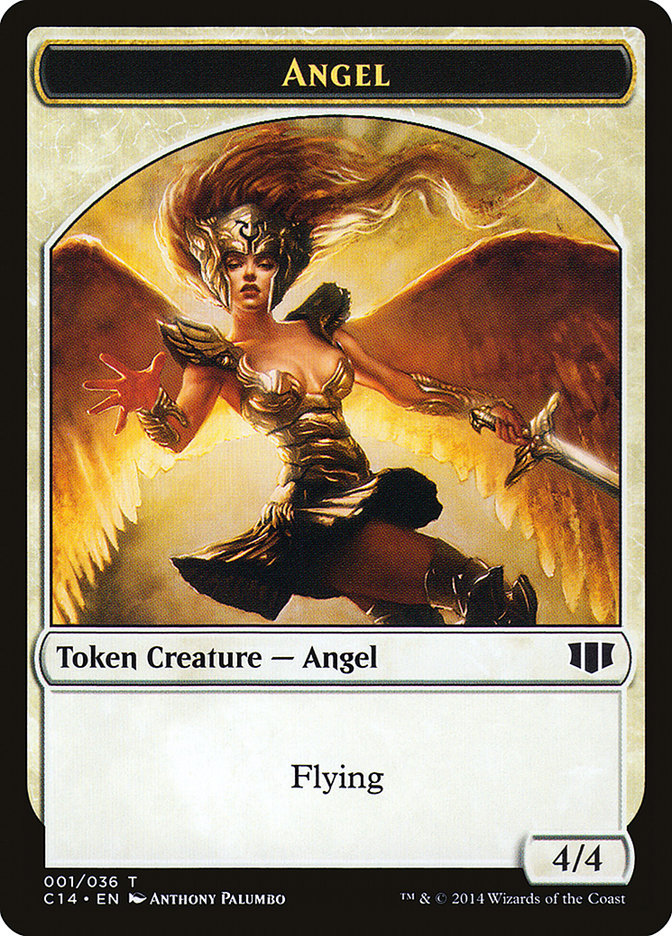 Angel // Cat Double-sided Token [Commander 2014 Tokens] | Sanctuary Gaming
