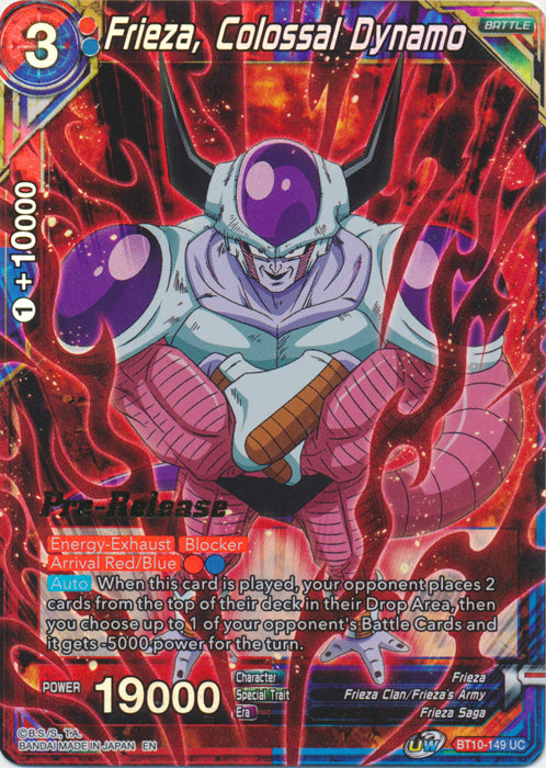 Frieza, Colossal Dynamo (BT10-149) [Rise of the Unison Warrior Prerelease Promos] | Sanctuary Gaming