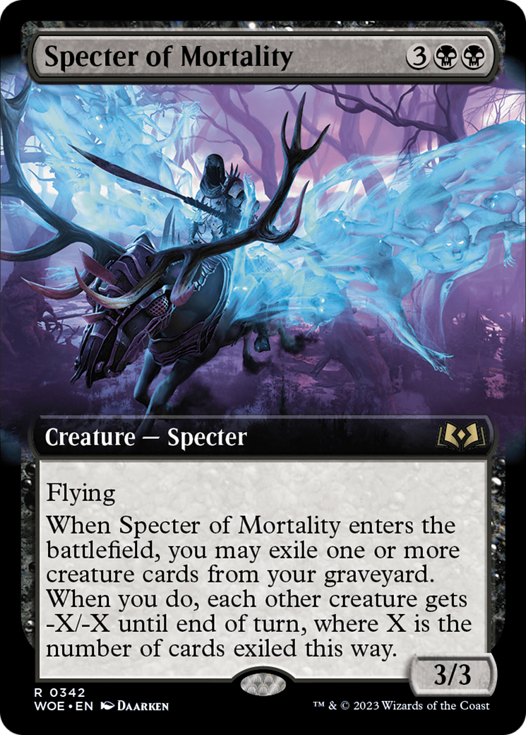 Specter of Mortality (Extended Art) [Wilds of Eldraine] | Sanctuary Gaming