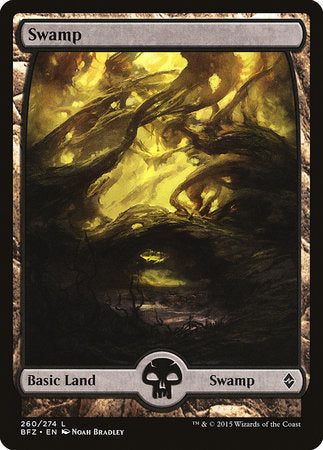 Swamp (260) - Full Art [Battle for Zendikar] | Sanctuary Gaming