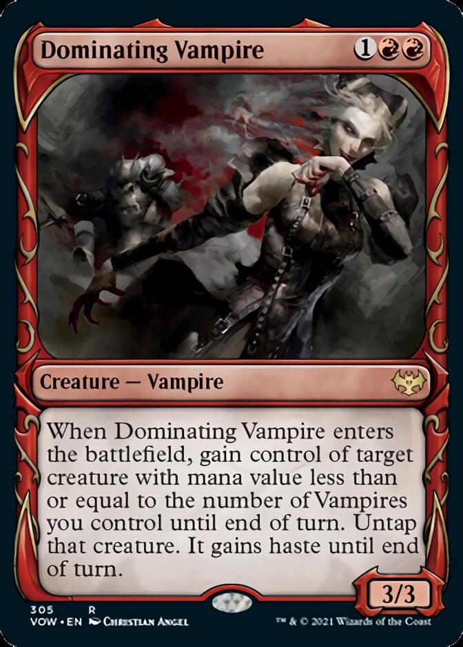Dominating Vampire (Showcase Fang Frame) [Innistrad: Crimson Vow] | Sanctuary Gaming