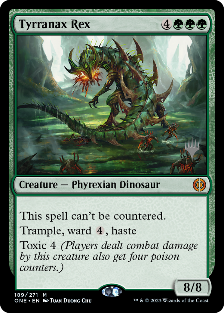 Tyrranax Rex (Promo Pack) [Phyrexia: All Will Be One Promos] | Sanctuary Gaming