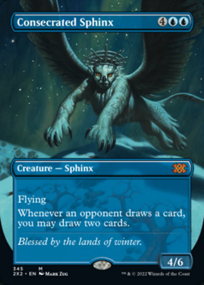 Consecrated Sphinx (Borderless Alternate Art) [Double Masters 2022] | Sanctuary Gaming