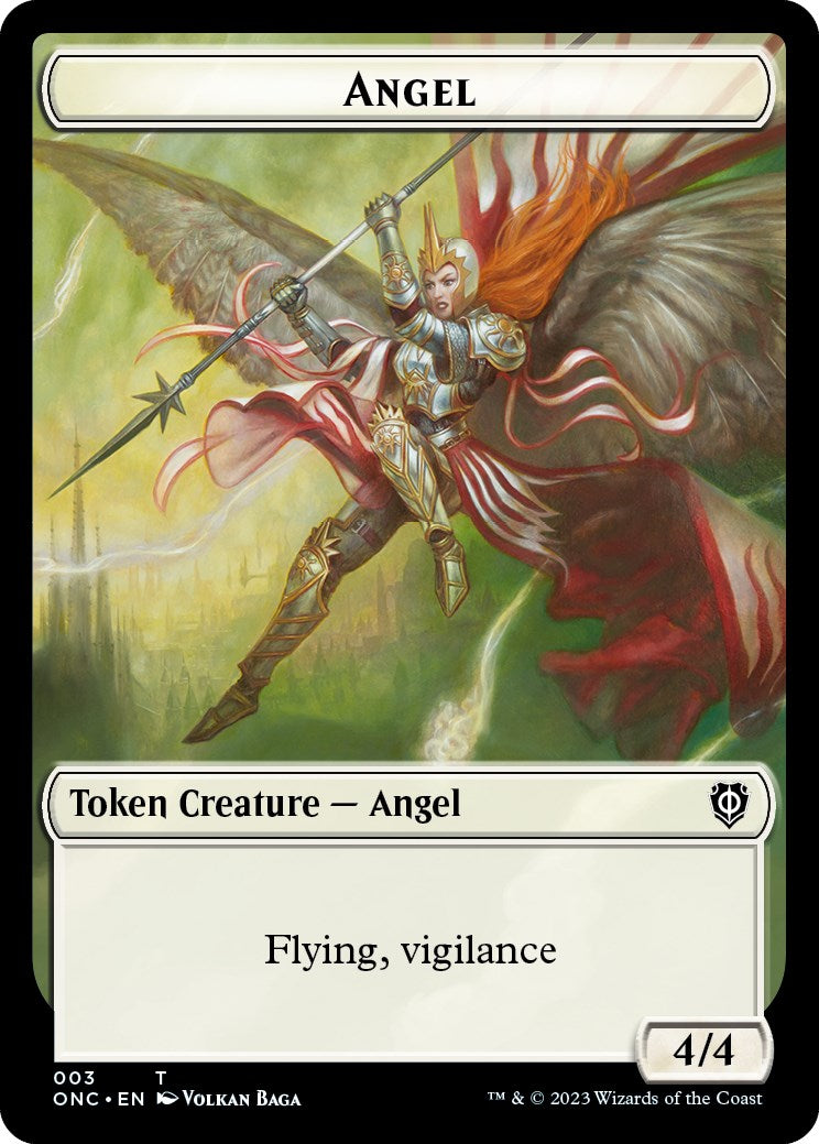 Soldier (008) // Angel Double-Sided Token [Phyrexia: All Will Be One Commander Tokens] | Sanctuary Gaming