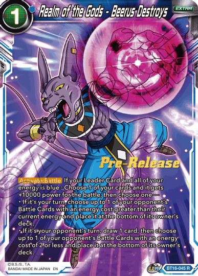 Realm of the Gods - Beerus Destroys (BT16-045) [Realm of the Gods Prerelease Promos] | Sanctuary Gaming