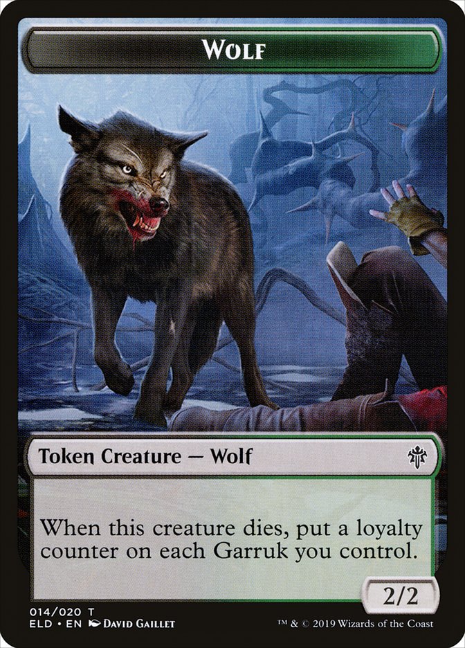 Wolf [Throne of Eldraine Tokens] | Sanctuary Gaming